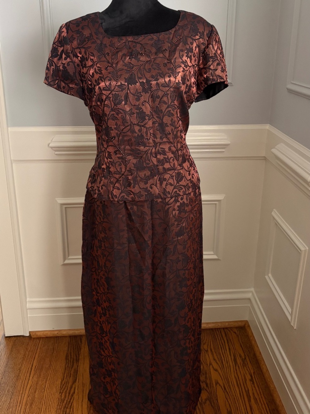 Vintage Long Copper Dress size 14